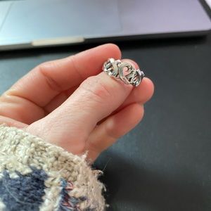 Tiffany & Co. – Paloma Picasso 925 Sterling Silver Three Loving Heart ring sz 5